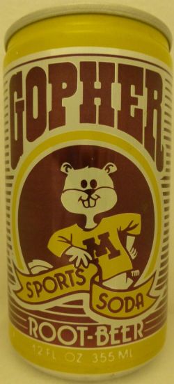 Gopher root beer can
